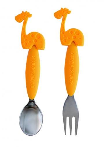 Custom Kid Silicone Baby Fork & Spoon Custom Kid Silicone Baby Fork & Spoon