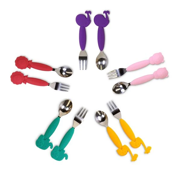 Custom Kid Silicone Baby Fork & Spoon