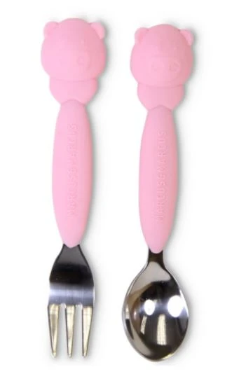 Custom Kid Silicone Baby Fork & Spoon