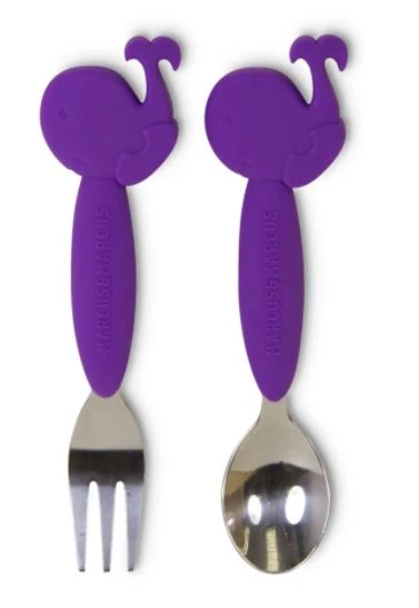 Custom Kid Silicone Baby Fork & Spoon