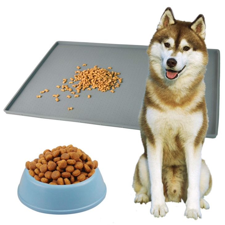 Estera del alimentador de silicona Posavasos de comida para mascotas a prueba de agua