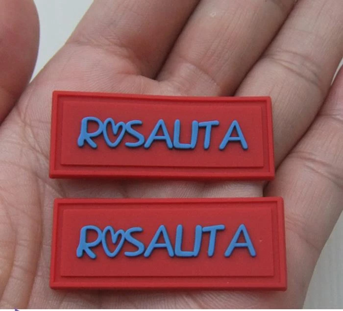 Etiqueta de PVC de etiqueta de caucho de silicona de marca registrada