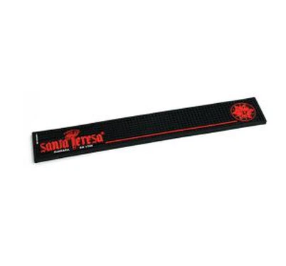 Alfombrilla superior de barra de PVC negra con logotipo de marca