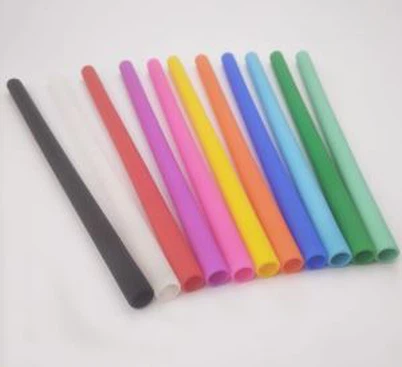 Pajitas de beber reutilizables de silicona para niños de forma segura