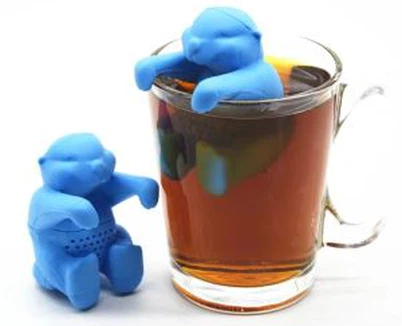 Tetera de silicona ligera en forma de nutria