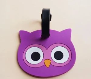 Nueva llegada Custom Safety Travel Airline Soft Pvc 2D / 3D Silicone Luggage Tag