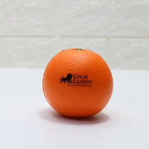 Bola antiestrés en forma de naranja
