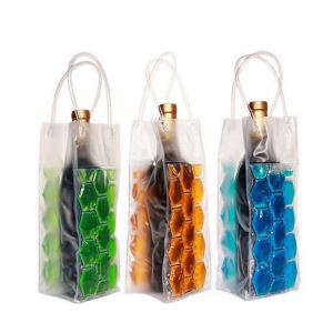 Bolsa de hielo de plástico de PVC para botella de vino de champán