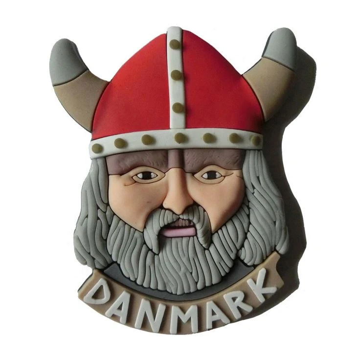 Denmark PVC 3D Rubber Country Fridge Magnet