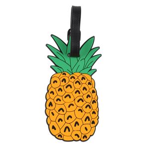 Etiquetas de frutas coloridas Etiquetas de identificación Titular de la tarjeta de identificación Etiqueta de equipaje de silicona de piña