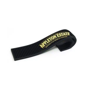 Logotipo en relieve Pvc Barra de goma Mat Drink Rail Mat