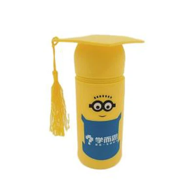 Nueva olla de cepillo de pluma de silicona duradera reutilizable con sombrero cuadrado de colegio