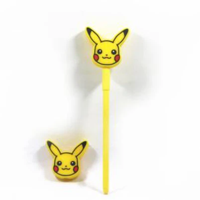 Tapa de pluma de personaje de dibujos animados de PVC suave Topper de pluma 3d