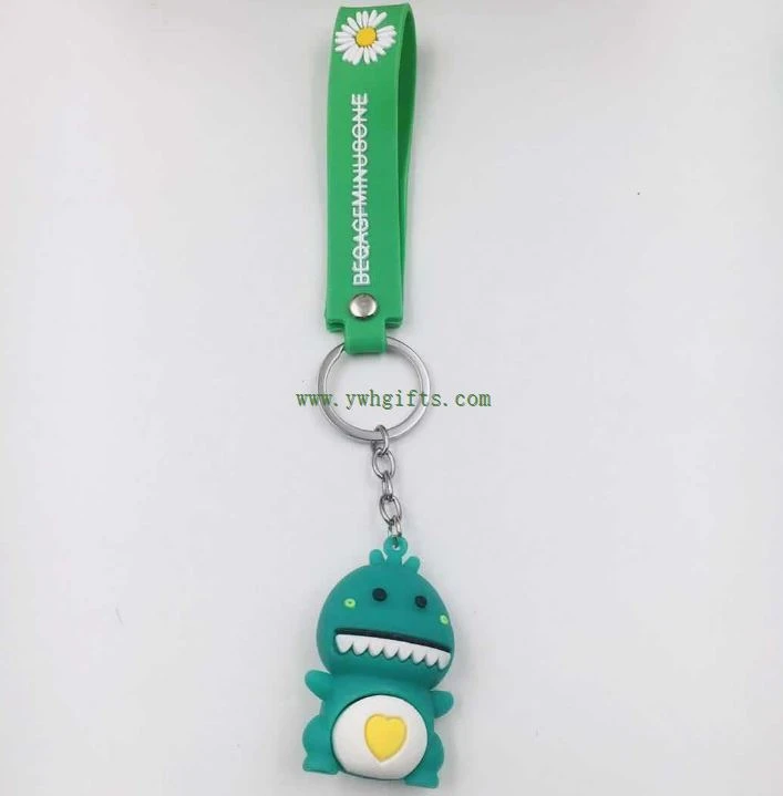3D PVC Keyholder Soft Rubber Keychain Silicone Key Rings