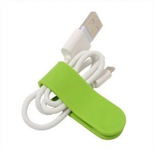 Logotipo 3D logotipo pvc suave marcador de silicona soporte de cable de silicona