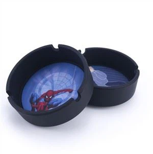 Nuevo cenicero de cigarros de silicona resistente al calor portátil impreso