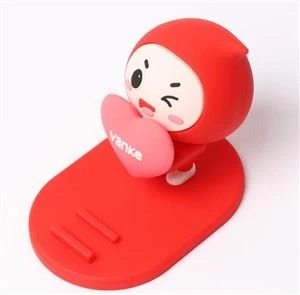 Nuevo PVC Suave Silicona 3D Soporte para teléfono Soporte ajustable para teléfono móvil de dibujos animados