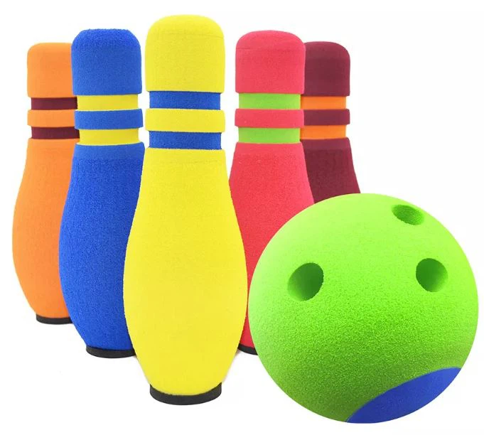 Juego de bolos de espuma de goma NBR para niños, bolas antiestrés Eva